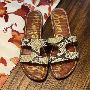 Gently worn Sam Edleman Snake Print Sandals